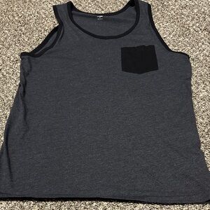 Old Navy Charcoal Tank with Black Accents